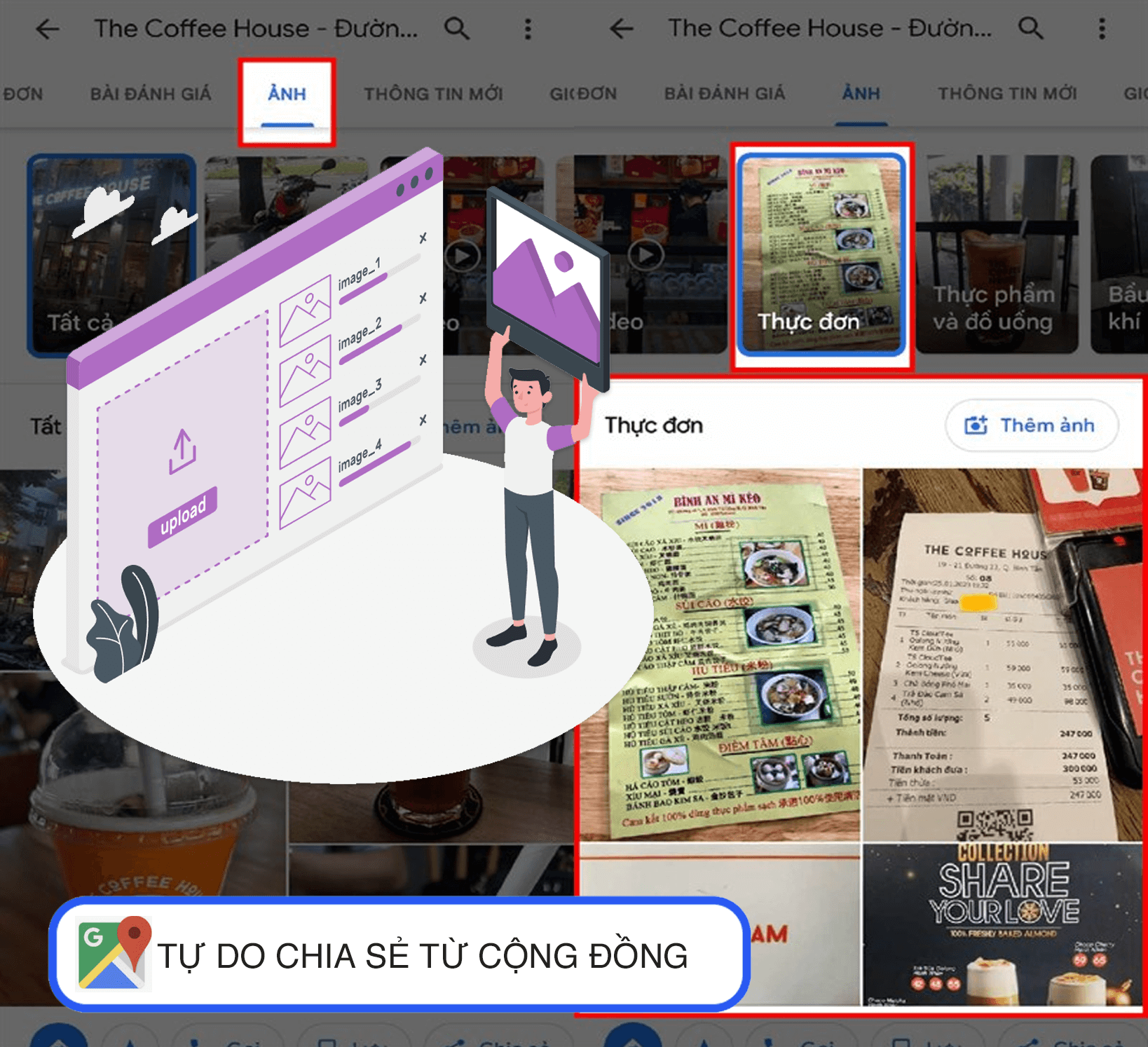 Menu lộn xộn trên Google Maps